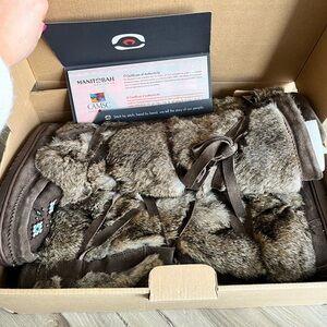 Manitobah Women's Fur Moccasins - Brown